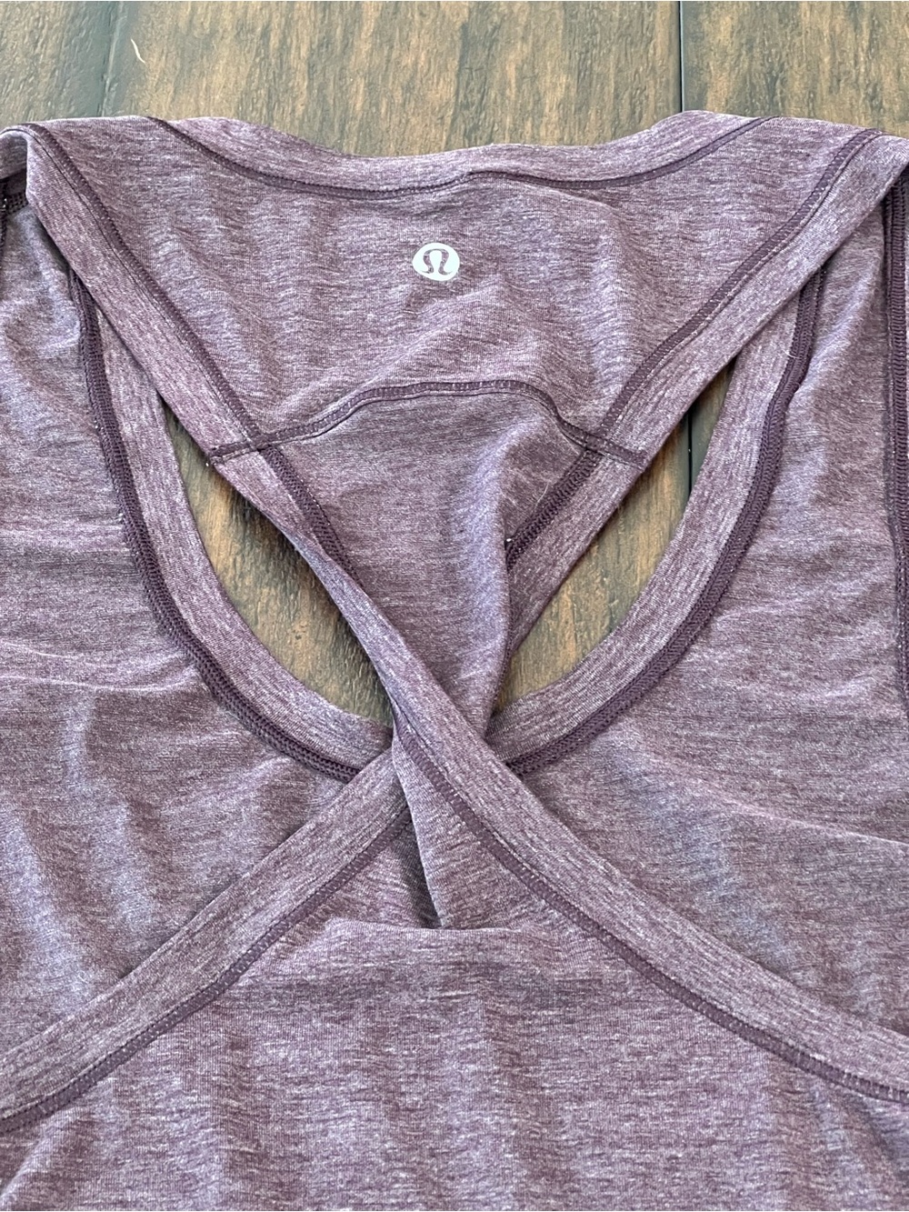Lululemon See You Savasana Tank Top Heathered Cherry Twist Back Women’s Size 4